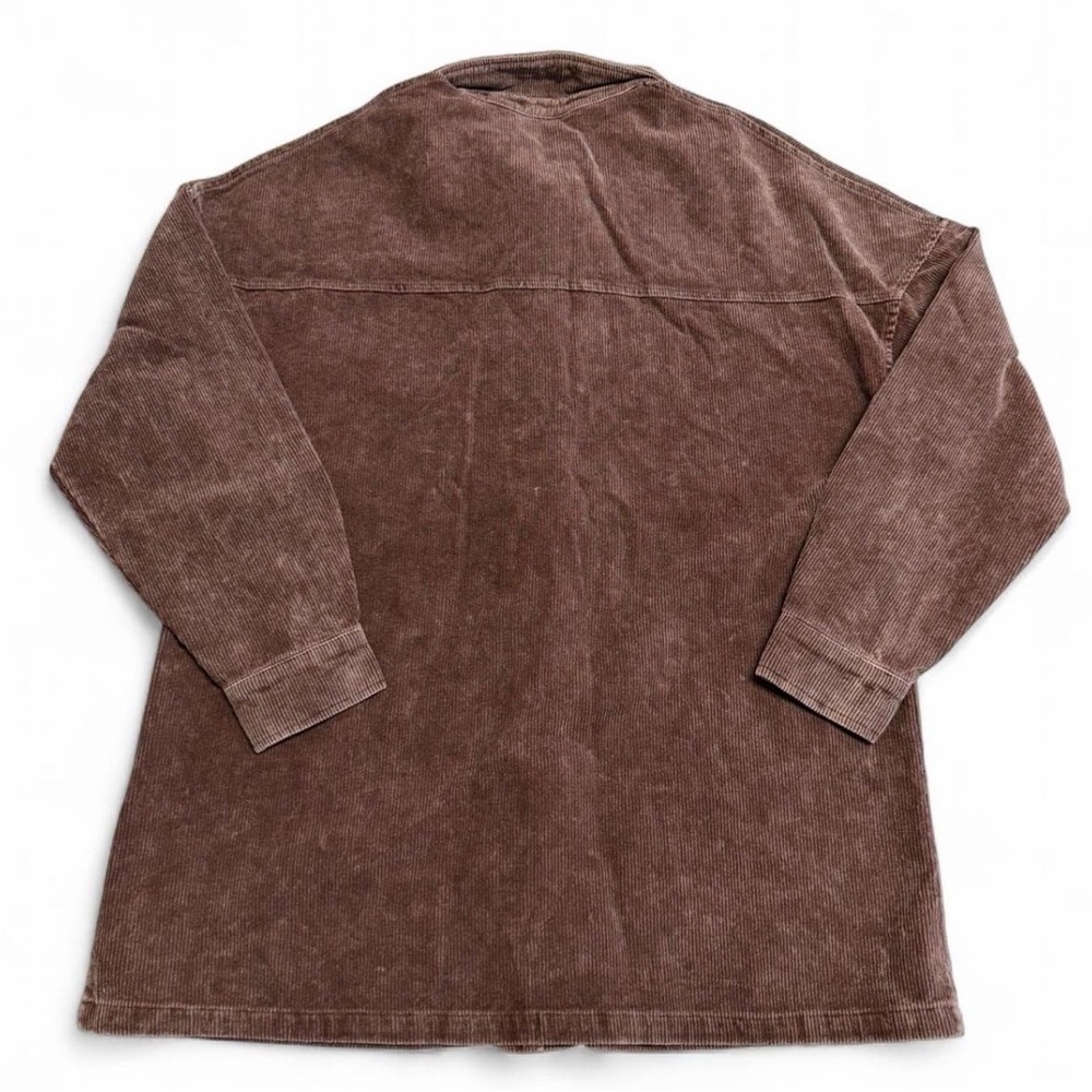 Oversized Brown Corduroy Shirt Jacket Shacket Women Small Outdoor Utility Fall - Picture 4 of 6